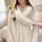 White Cotton Anarkali Suit Set